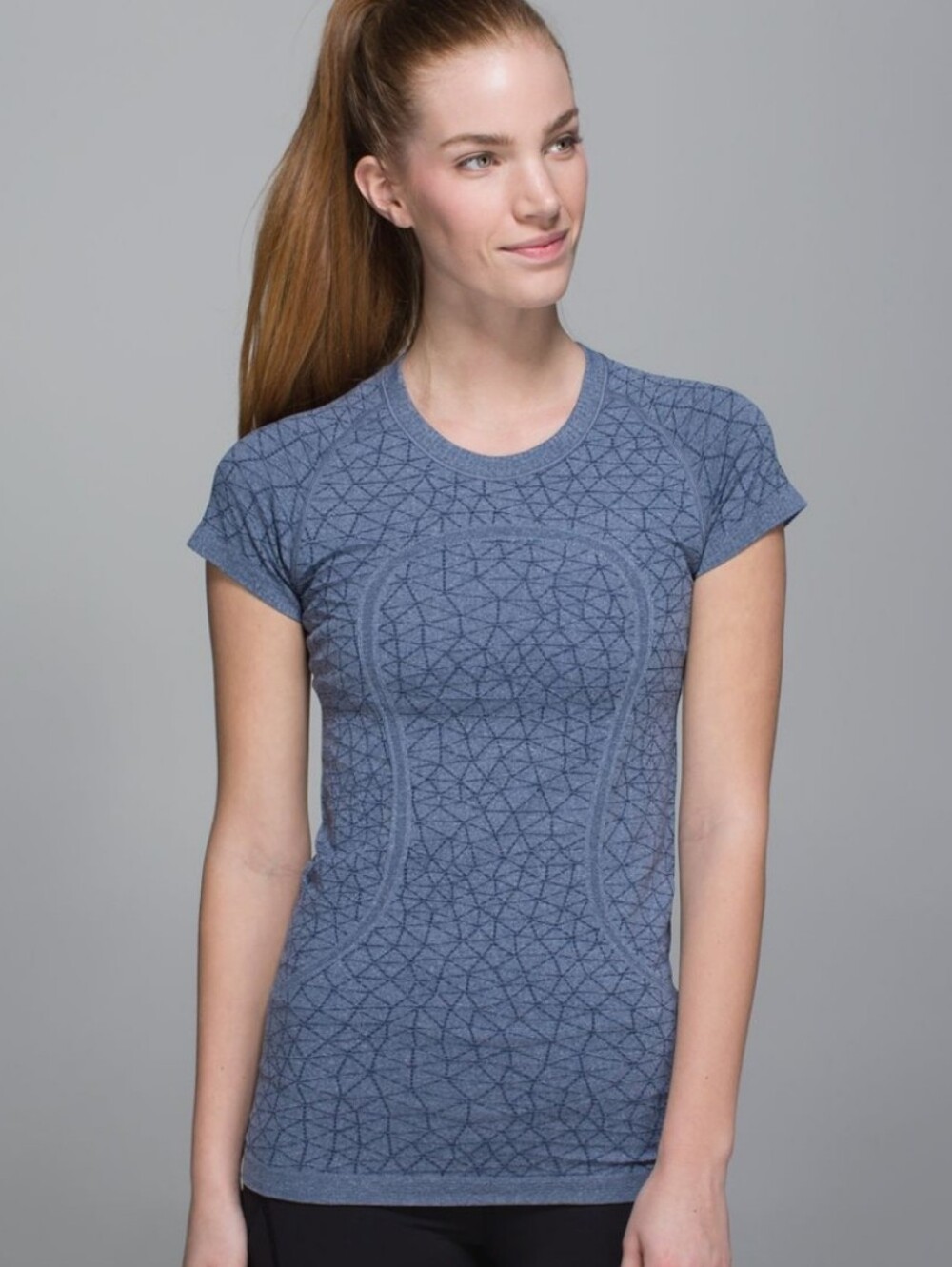Lululemon Athletica Swiftly Tech Short Sleeve Crew - Heathered Blue